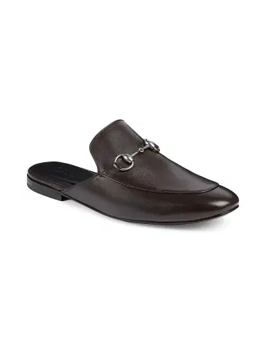 Gucci Men's Kings Flex Leather Mules - Dark Brown - Size 15 | Thumbnail 2 Gucci Men's Kings Flex Leather Mules - Dark Brown - Size 15 | Thumbnail 2