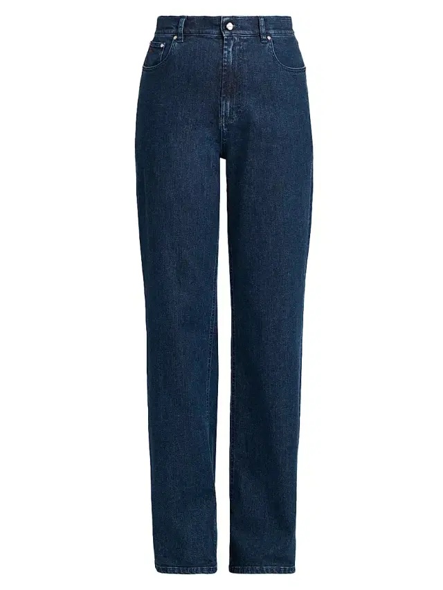 Kiton Women's Stretch-Cotton Straight Mid-Rise Jeans - Denim