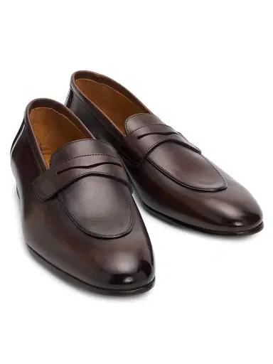 Kiton Men's Leather Penny Loafers | Thumbnail 2 Kiton Men's Leather Penny Loafers | Thumbnail 2