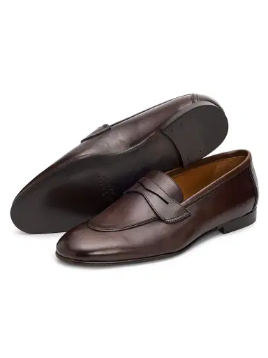 Kiton Men's Leather Penny Loafers | Thumbnail 6 Kiton Men's Leather Penny Loafers | Thumbnail 6