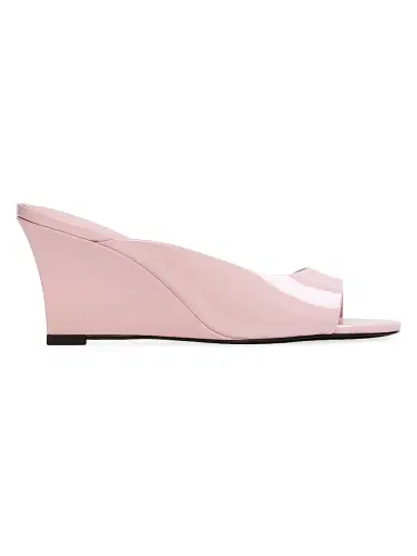 Black Suede Studio Women's Arisha 70MM Mule Sandals - Powder Pink Patent - Size 11 | Thumbnail 1 Black Suede Studio Women's Arisha 70MM Mule Sandals - Powder Pink Patent - Size 11 | Thumbnail 1