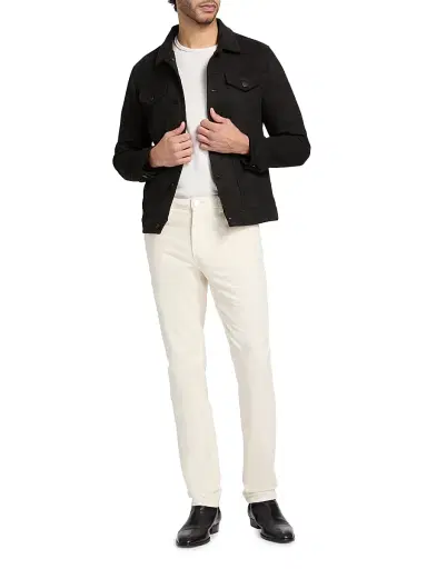 Monfrère Men's O-Dean Shirt Jacket - Suede Noir - Size Large | Thumbnail 2