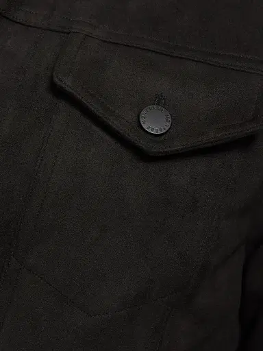 Monfrère Men's O-Dean Shirt Jacket - Suede Noir - Size Large | Thumbnail 7