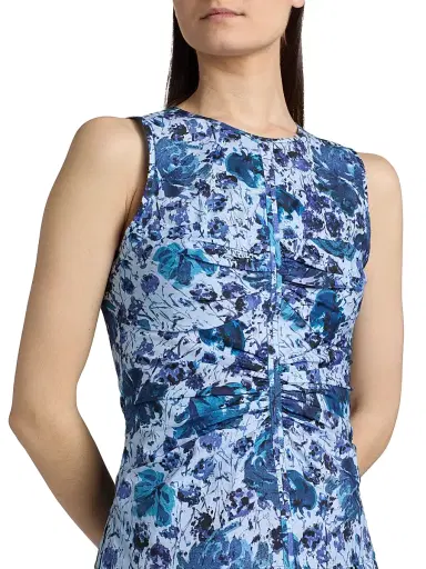 PRABAL GURUNG Women's Floral Cotton-Blend Ruched Top | Thumbnail 6 PRABAL GURUNG Women's Floral Cotton-Blend Ruched Top | Thumbnail 6