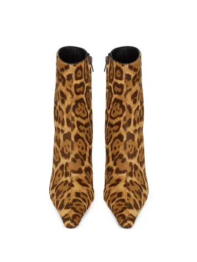 Saint Laurent Women's Ashley Booties in Pony Hair Leather - Leopard - Size 11 | Thumbnail 4 Saint Laurent Women's Ashley Booties in Pony Hair Leather - Leopard - Size 11 | Thumbnail 4