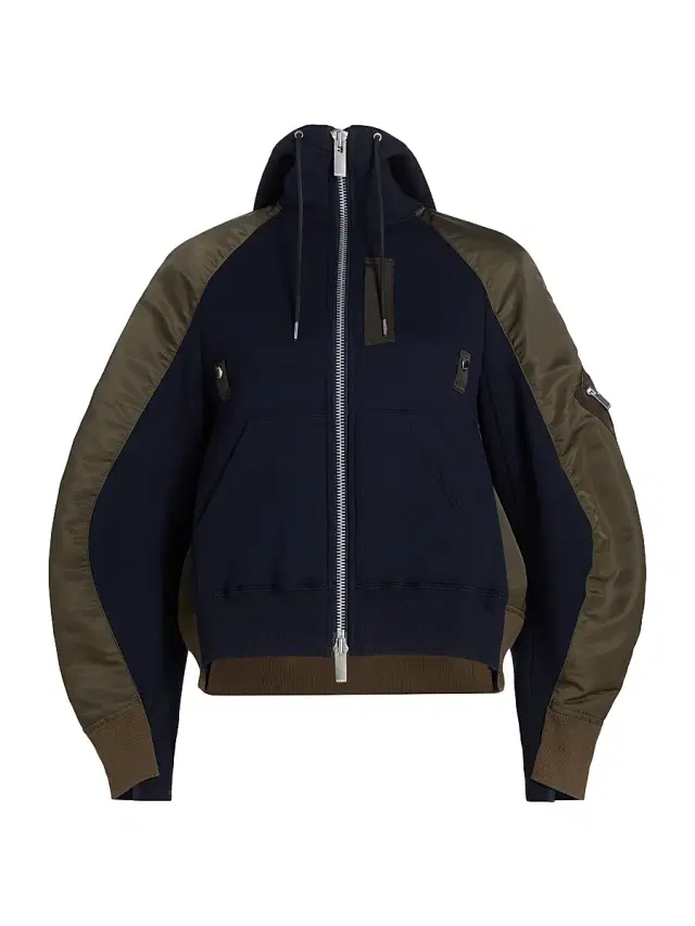 Women's Sponge Sweat Hoodie - Navy Dark Khaki