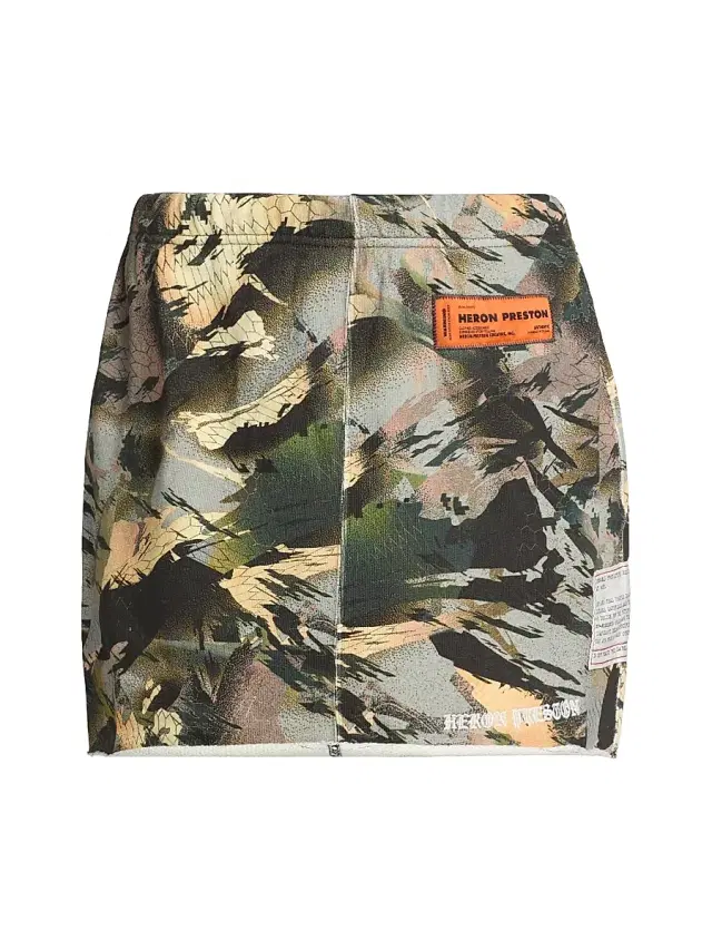 Heron Preston Women's Gothic Sweat Miniskirt - Camo Green