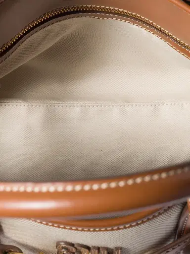 Miu Miu Women's Aventure Canvas and Leather Shoulder Bag | Thumbnail 4 Miu Miu Women's Aventure Canvas and Leather Shoulder Bag | Thumbnail 4