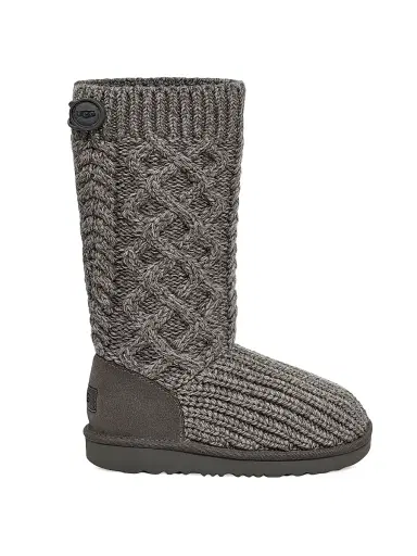 UGG Baby's, Little Girl's & Girl's Braided Knit Tall Boots - Grey - Size 10 (Toddler) | Thumbnail 3