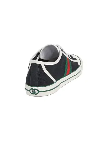 Gucci Men's Web Cotton Canvas Low-Top Sneakers - Black - Size 14 | Thumbnail 3 Gucci Men's Web Cotton Canvas Low-Top Sneakers - Black - Size 14 | Thumbnail 3