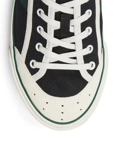 Gucci Men's Web Cotton Canvas Low-Top Sneakers - Black - Size 14 | Thumbnail 5 Gucci Men's Web Cotton Canvas Low-Top Sneakers - Black - Size 14 | Thumbnail 5
