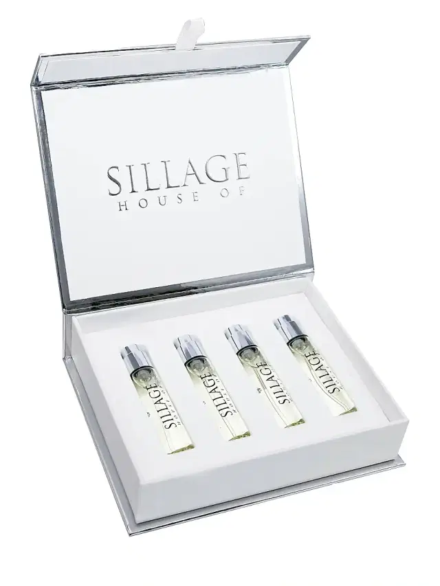 House of Sillage Silver 4-Piece Holiday Travel Spray Refill Set