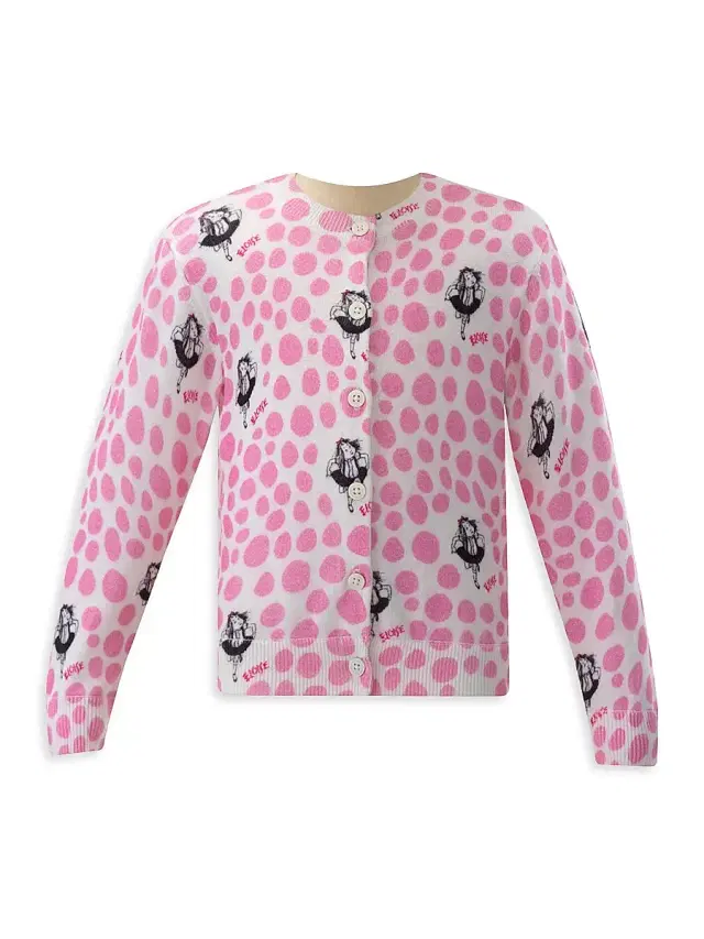 Rachel Riley Eloise Little Girl's & Girl's Eloise Dot Print Cardigan - Pink