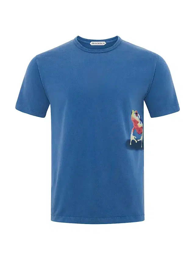 Men's Peeking Frog T-Shirt - Mid Blue