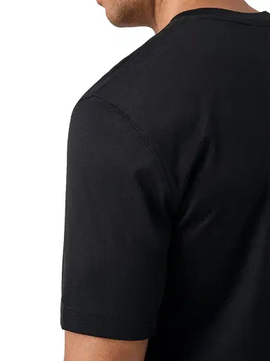 Eton Men's Silk-Cotton Knit T-Shirt - Black - Size XXL | Thumbnail 5