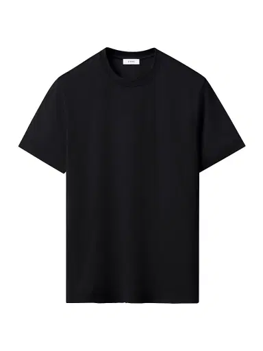 Eton Men's Silk-Cotton Knit T-Shirt - Black - Size XXL | Thumbnail 1