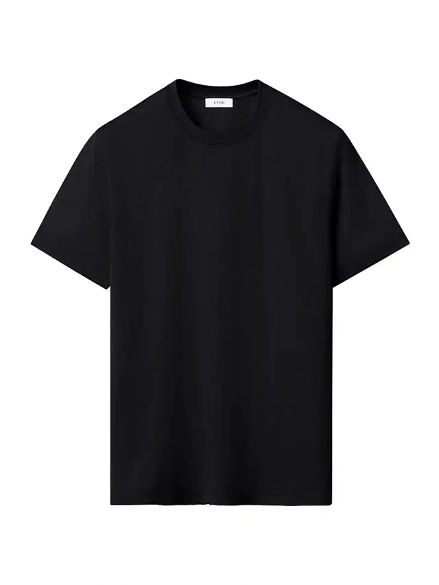 Men's Silk-Cotton Knit T-Shirt - Black