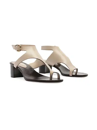 Alexandre Birman Women's Eliah 45MM Toe-Loop Leather Sandals - Shell | Thumbnail 9
