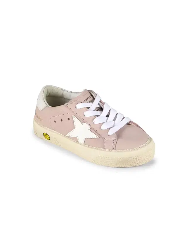 Little Girl's May School Star Suede Platform Sneakers - Light Pink White 5.5 (Child)