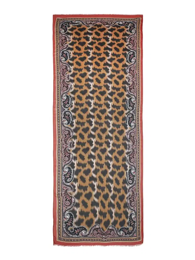 Etro Women's Orfeo Animal-Print Modal-Cashmere Scarf - Black