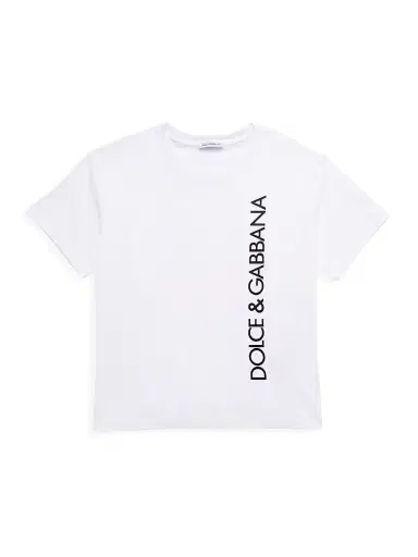 Dolce & Gabbana Little Boy's & Boy's Logo Crewneck T-Shirt - White | Thumbnail 1 Dolce & Gabbana Little Boy's & Boy's Logo Crewneck T-Shirt - White | Thumbnail 1