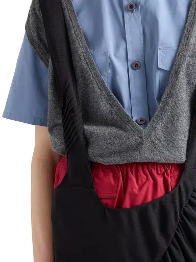Prada Women's Cashmere V-Neck Vest Sweater - Grey - Size 8 | Thumbnail 4