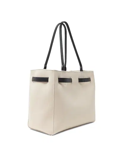Tom Ford Women's Medium Audrey Leather-Trim Tote Bag - Ecru Black | Thumbnail 6