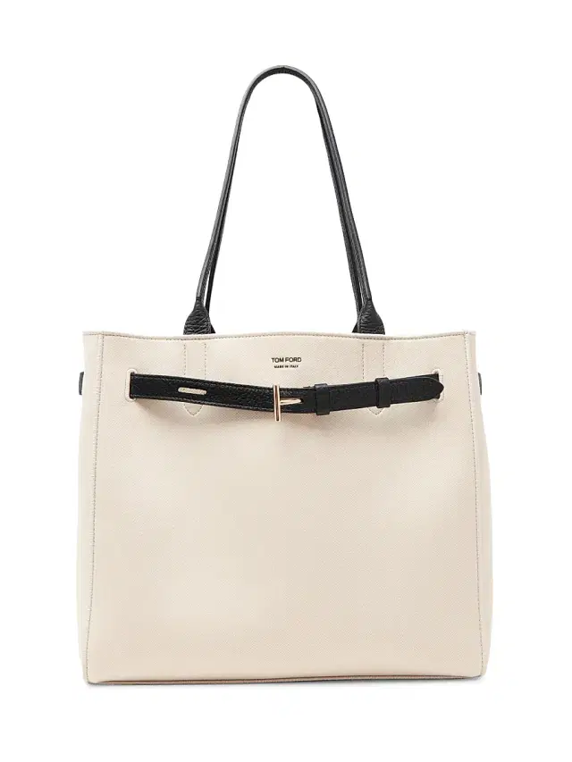 TOM FORD Women's  Audrey Leather-Trim Tote Bag - Ecru Black