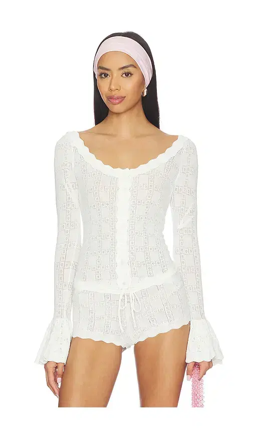 Bayberry Pointelle Top
