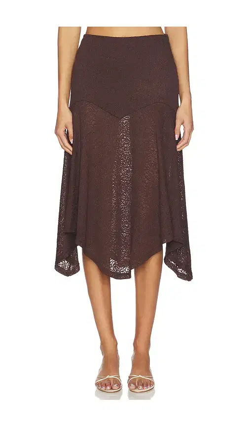 Runaway The Label Roxelle Handkerchief Midi Skirt
