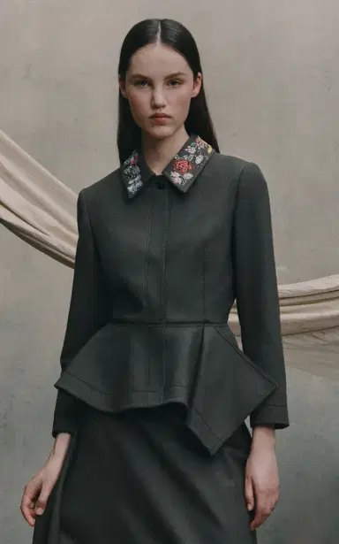 Erdem Draped Wool Midi Skirt | Thumbnail 2