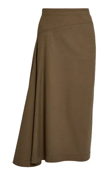 Erdem Draped Wool Midi Skirt | Thumbnail 3