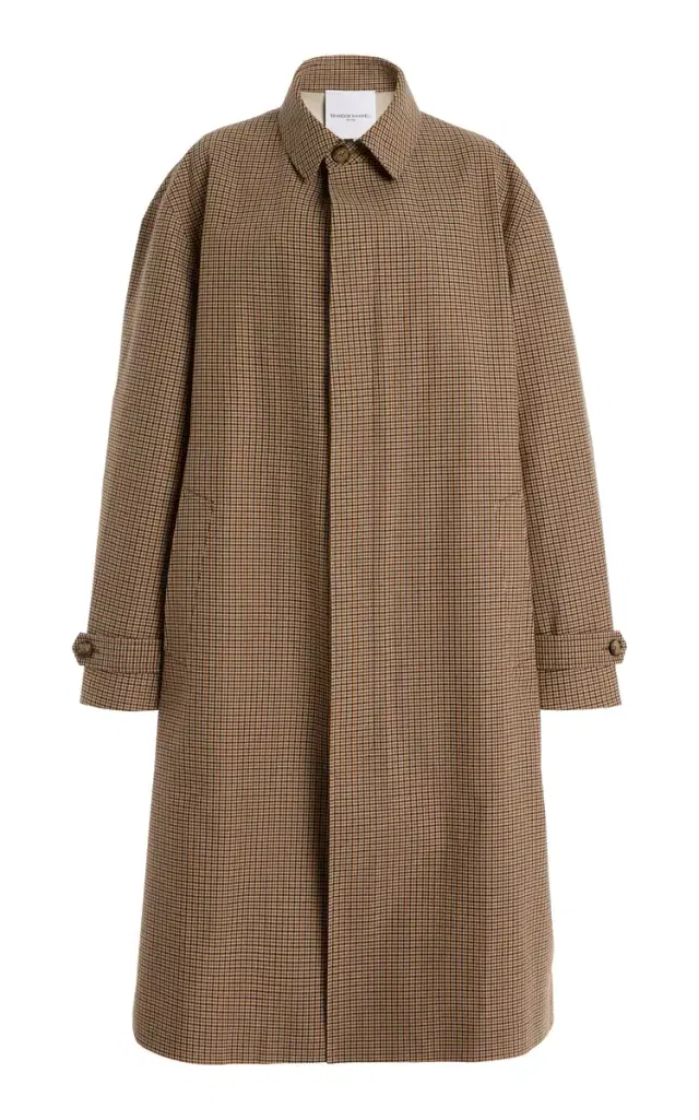 Brandon Maxwell The Quinn Waterproof Plaid Twill Driving Coat