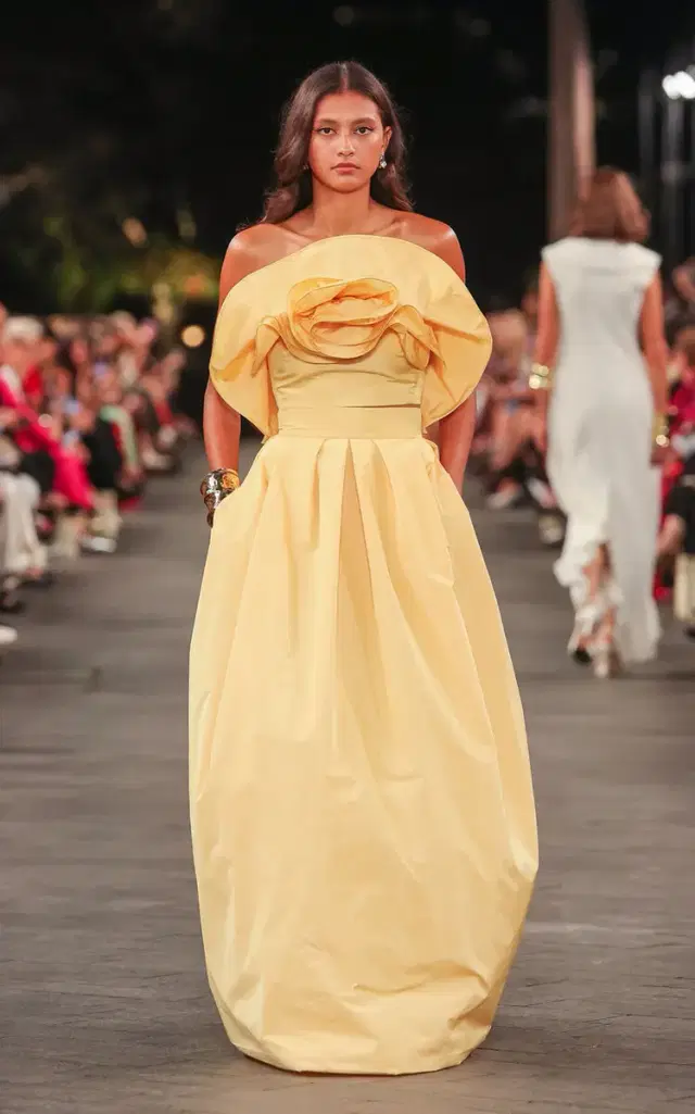 Full-Length Taffeta Maxi Skirt