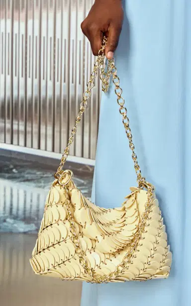 Rabanne Leather Paillette Shoulder Bag | Thumbnail 3