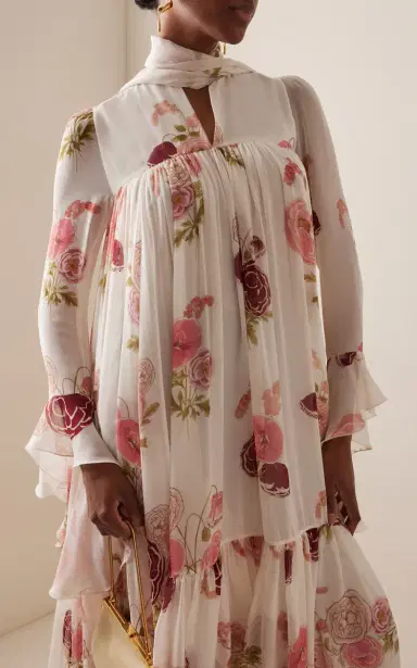 Giambattista Valli Floral Georgette Maxi Dress | Thumbnail 3