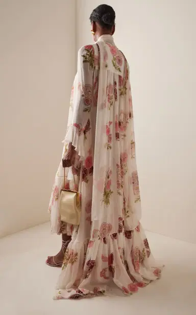 Giambattista Valli Floral Georgette Maxi Dress | Thumbnail 4
