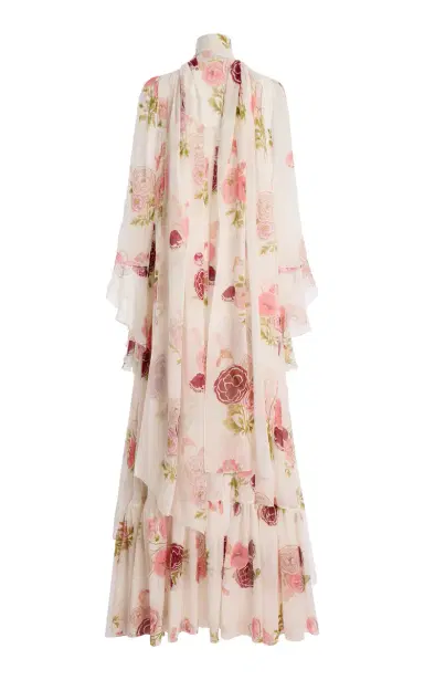 Giambattista Valli Floral Georgette Maxi Dress | Thumbnail 6