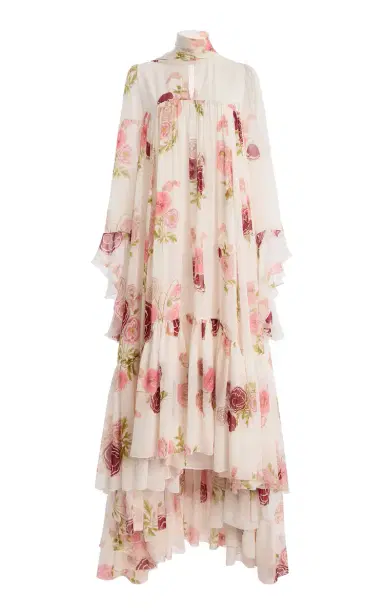 Giambattista Valli Floral Georgette Maxi Dress | Thumbnail 8