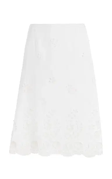 Altuzarra Malik Embellished Cotton Midi Skirt | Thumbnail 1 Altuzarra Malik Embellished Cotton Midi Skirt | Thumbnail 1
