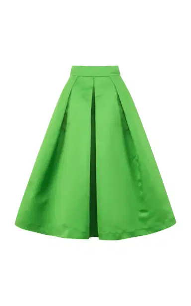 Martin Grant Pleated Silk Midi Skirt | Thumbnail 3