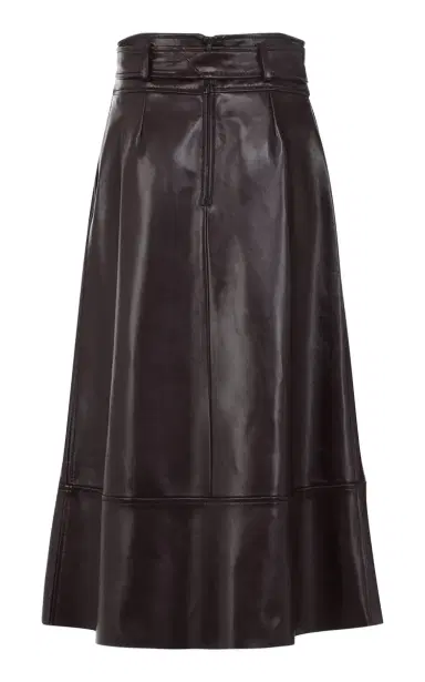 Martin Grant Leather A-line Midi Skirt | Thumbnail 3