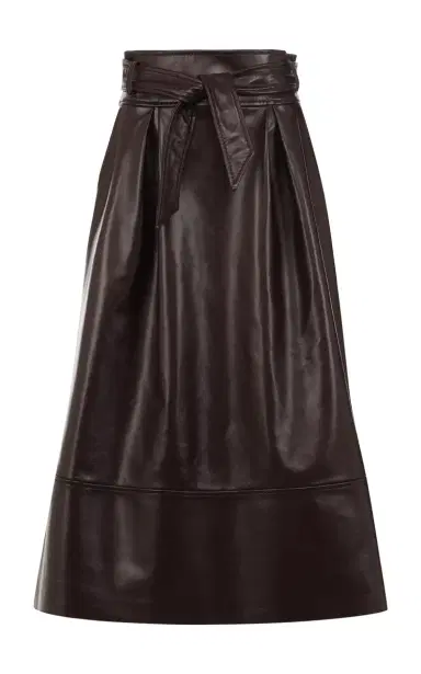 Martin Grant Leather A-line Midi Skirt | Thumbnail 1