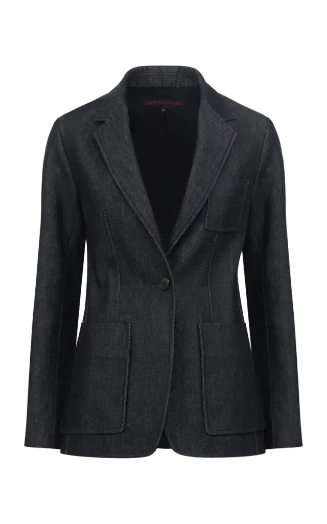 Multi-Pocket Cotton Blazer