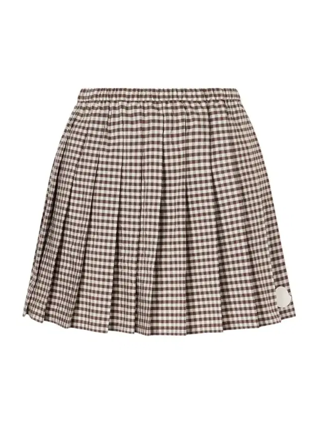 Moncler Appliquéd Pleated Gingham Cotton-blend Mini Skirt