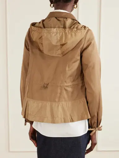 Moncler Adenium Cropped Hooded Shell-paneled Gabardine Jacket | Thumbnail 4