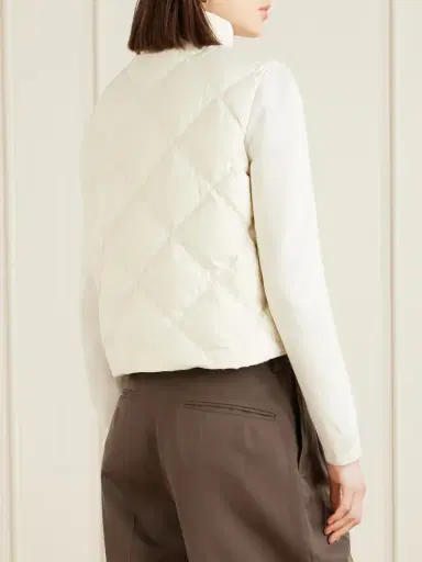 Moncler Cropped Knitted And Padded Quilted Shell Down Cardigan | Thumbnail 4