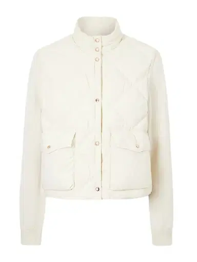 Moncler Cropped Knitted And Padded Quilted Shell Down Cardigan | Thumbnail 1