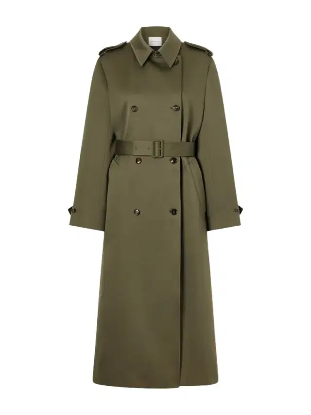 Amara Double-breasted Belted Cotton Trench Coat Amara Double-breasted Belted Cotton Trench Coat