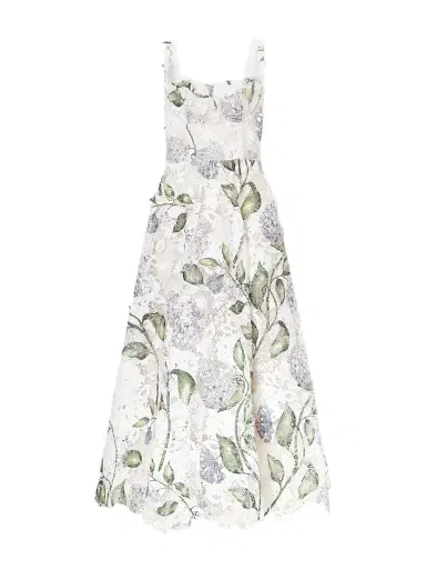 Oscar de la Renta Floral-print Guipure Lace Gown | Thumbnail 1 Oscar de la Renta Floral-print Guipure Lace Gown | Thumbnail 1